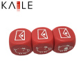 Vermelho de 25mm com dados feitos sob encomenda do canto redondo do teste padrão 16g